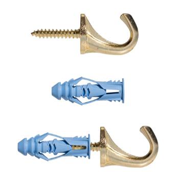 All-purpose hanger VERSAHOOK brass, 9kg, 2pcs